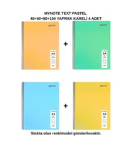 TEXT PASTEL DEFTER A4 40+60+80+100 YAPRAK KARELİ 4 ADET