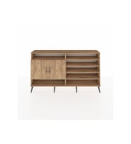 Arges Konsol 7 Raflı 2 Kapaklı 176x30x99 Çam-Çam