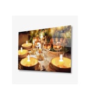 Miyrem Glasses Collection -A1^#  Dekorcumshop Mum Kandil Cam Tablo (Çok Renkli)