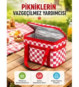 25 Litre Geniş Hacimli Termos Çanta Dayanıklı Fermuarlı Isı Korumalı Taşıma Çantası