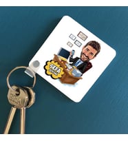Kişiye Özel Erkek Avukata Hediye Karikatürlü Anahtarlık