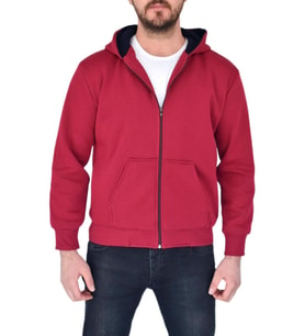Erkek Bordo Kapüşonlu Sweat KLM001
