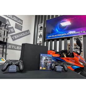PlayStation 4 Slim 500GB Çift Kol + Uncharted 4 Oyun CD’si (İKİNCİ EL)