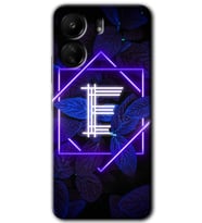 Xiaomi Redmi 13C Kılıf HD Desen Baskılı Kılıf - Dark Neon Yaprak E Harfi