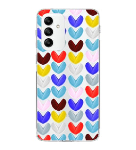 PrintiFy Samsung Galaxy M13 ile Uyumlu 1mm Slim Fit Water Color 1 Baskılı Şeffaf  Kılıf
