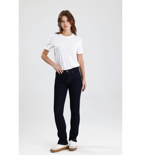 #KadınPantolon Koyu Indigo Denim Monica24 Boot Cut Kesim Yumuşak Doğal His Veren Kadın Jean Pantolon