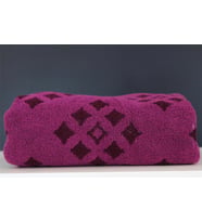 50x100 Rug İplik Boya Jakarlı Bukle El Yüz Baş Havlusu (Mor)