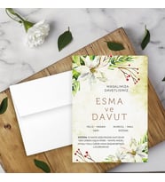 DÜĞÜN , NİŞAN DAVETİYESİ (100 ADET Baskı Dahil)