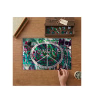 Peace Barış Simgesi Tasarımı 240 parça Ahşap Puzzle Ahşap Kutuda MP00319
