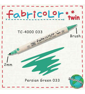 Zig Fabricolor Twin Çift Uçlu Kumaş Boyama Kalemi PERSIAN GREEN 