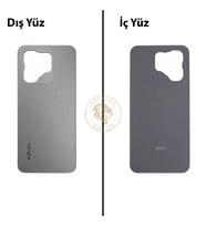 Infinix Hot 50İ Titanyum Gri Uyumlu Arka Kapak Arka Cam Batarya Pil Kapağı Lazer Kesim Back Cover