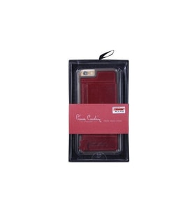 Pierre Cardin iPhone 6 Plus ile Uyumlu Deri Arka Koruma Paneli Kırmızı PCL-P11