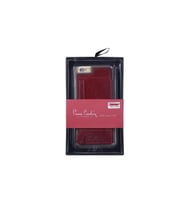 Pierre Cardin iPhone 6 Plus ile Uyumlu Deri Arka Koruma Paneli Kırmızı PCL-P11