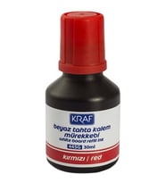 KRAF 445G BEYAZ TAHTA KALEM MÜREKKEBİ KIRMIZI 30ML.