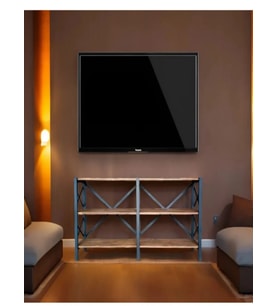 Umutpark Çok Amaçlı Metal Ahşap Kitaplık Tv Ünitesi Raf.