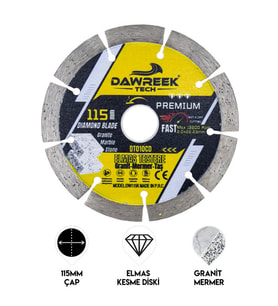 115mm Premium Segmentli Turbo Elmas Testere (Granit-Mermer-Taş)