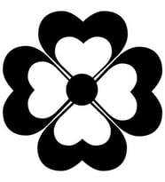 Miyrem Sticker Serisi Yonca Yaprağı  Sticker (Siyah)
