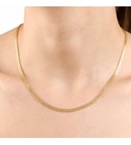 14 Ayar Altın Bismark Zincir 45 Cm (Çok Renkli)