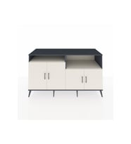 Kronos Konsol 4 Raflı 4 Kapaklı 176x59x99 Antrasit-Aytaşı