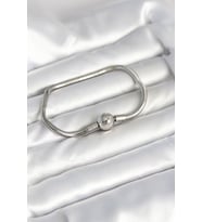 Gümüş Renk Pirinç Charm Bileklik - TJ-BB8015