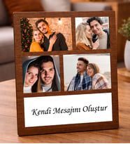 Kişiye Özel Masaüstü Çerçeve 4 Fotoğraflı Kolaj Çerçeve