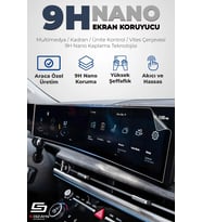 S-Dizayn Mercedes EQS 56 İnç 9H Nano Gösterge & Multimedya Ekran Koruyucu 2'Li Set (PARLAK) 2023-2025 A+ Kalite