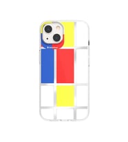 Apple iPhone 13 Kılıf Çift IMD Baskılı Lisanslı Switcheasy Artist Mondrian Kapak