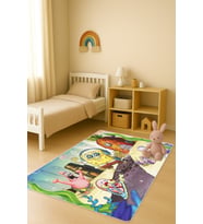 Modern Dijital Baskı Kaymaz Taban Çocuk ve Genç Odası Halısı H0470