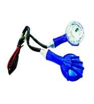 Sinyal Led Yuvarlak Mavi İskelet El Desen 8558M