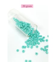 Dökme Cam Kum Boncuk Büyük Boy (6/0) 4 mm - 20 Gram - Açık Yeşil - BNC088