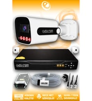 Elitcam 1 Kameralı Zebra 1 Dış Kamera Set HDD'siz 5 MP Full HD Gece Görüşlü Güvenlik Kamerası Sistemi