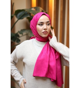 Koyu Fuşya Silk Home Deluxe Şal 40003