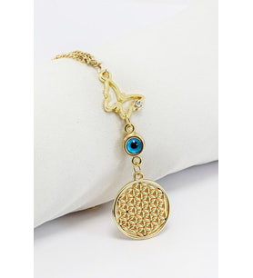 Gold Renkli Parlak Taşlı Kelebek Lotus Çiçekli Araba Dikiz Ayna Süsü, Yeni Araba Hediyesi
