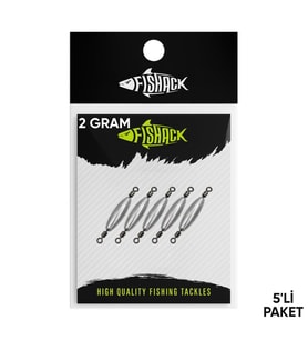 Çift Taraflı Fırdöndülü Kurşun - Fishack - 2 Gram (5'li)