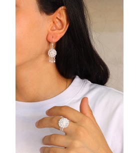 Sallantılı Bereket Model 925 Ayar Gümüş Telkari Kadın İkili Set 201024673