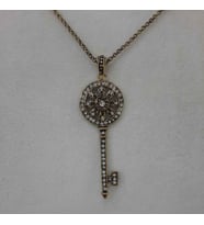 Aşina Gümüş - Anahtar Elmas Montur Kolye Swarovski Taşlı Sevgiliye Hediye