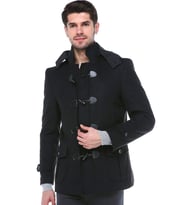 PLT8379 DEWBERRY ERKEK PALTO-SİYAH
