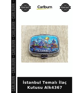 Özel Üretim Hatıra Aksesuar Düzenleyici İstanbul Temalı İlaç Kutusu Alk4367