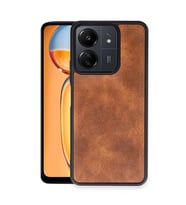 Xiaomi Redmi 13c Kılıf Aras Deri Kapak - Taba