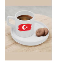 Türk Kahvesi Fincanı Bayraklı Fincan