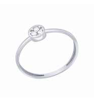 Diamond Line-Gülaylar Beyaz Altın 14 Ayar Geometrik Yüzük
