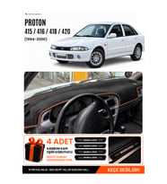 PROTON 415-416-418-420 (1994-2000) Uyumlu Torpido Örtüsü Torpido Kılıfı - Siyah Kahverengi