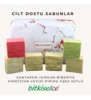 Bitkiselce El Yapımı Hediyelik Sabun Seti (Kantaron-Isırgan-Biberiye-Hindistan Cevizi-Pirinç-Eşek Sütlü) 720 Gr.