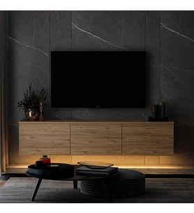 TV Sehpası Norm Duvara Monte Atlantikçam LED Işıklı 160 cm