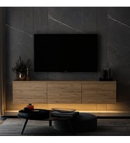 TV Sehpası Norm Duvara Monte Atlantikçam LED Işıklı 160 cm