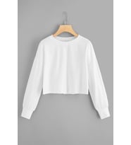 Crop Sweatshirt (Beyaz)