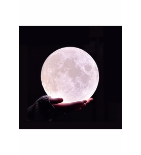 Pazariz 3d Ay Beyaz Gece Lambası Dekoratif Küre Led 7 cm Çap