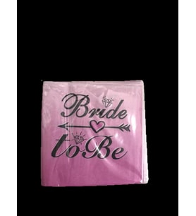 BRİDE TO BE SİYAH PEMBE PEÇETE 16 'LI