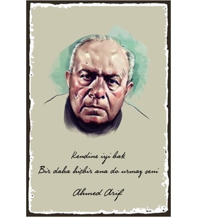 Ahmed Arif Temalı Ahşap Tablo / Poster