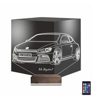 Luvivia Araba Volkswagen Scirocco Kişiye Özel 3D Lamba - Masa Gece Lambası